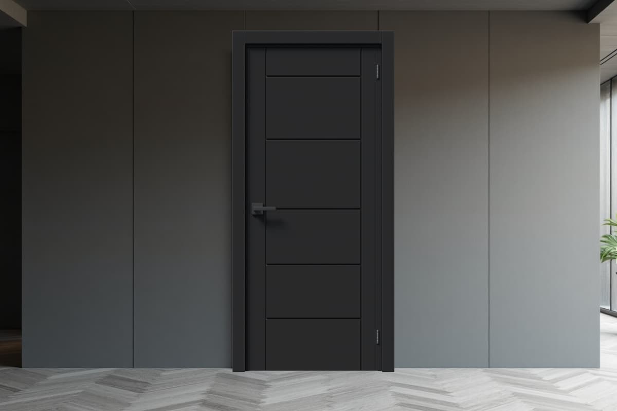 Міжкімнатні двері IN WOOD FREZZATTI FZ-11, колір антрацит, в інтер'єрі